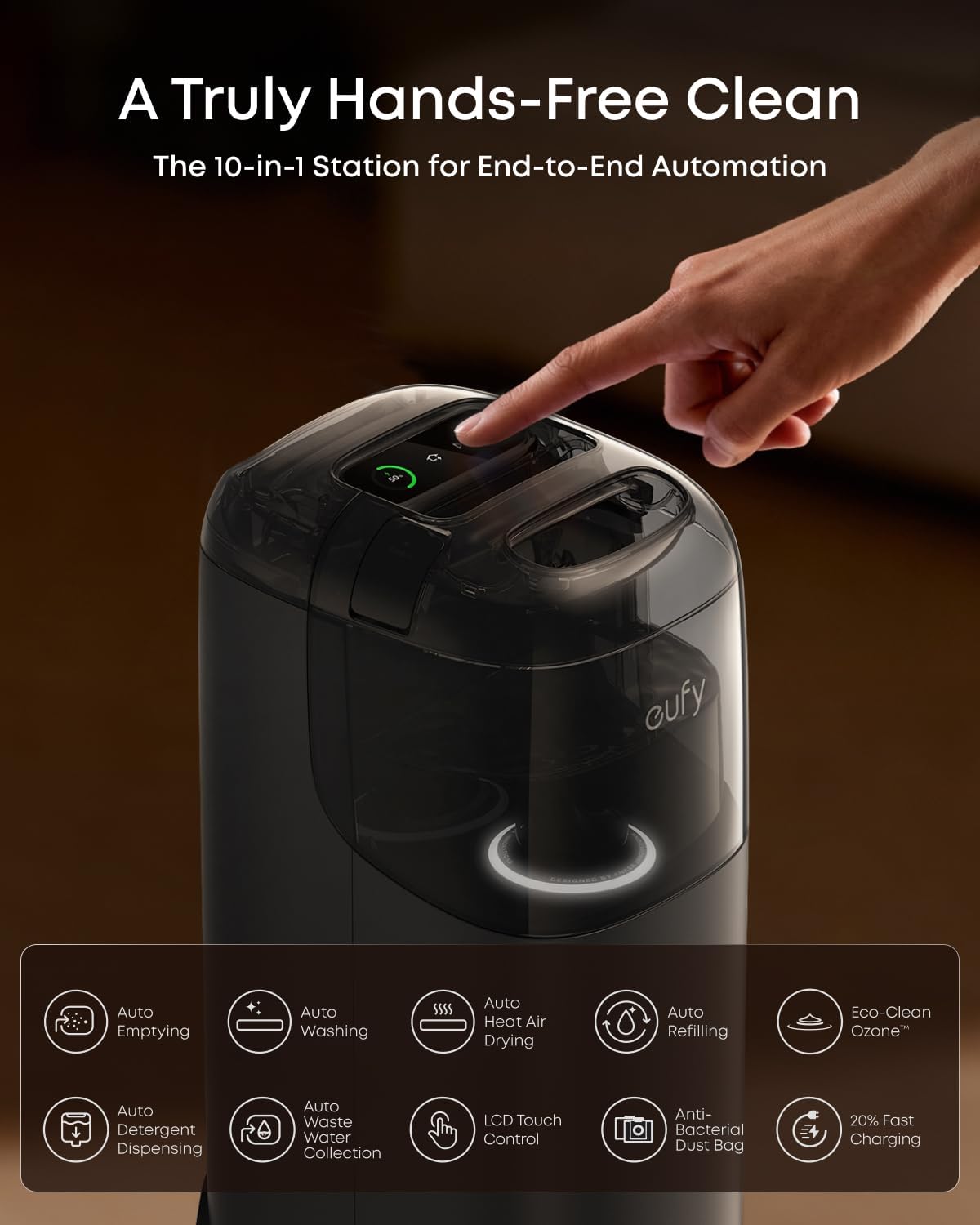 Detalle 2 de eufy T2080 S1 Pro Robot Vacuum and Mop with HydroJet, 8,000 Pa Suction