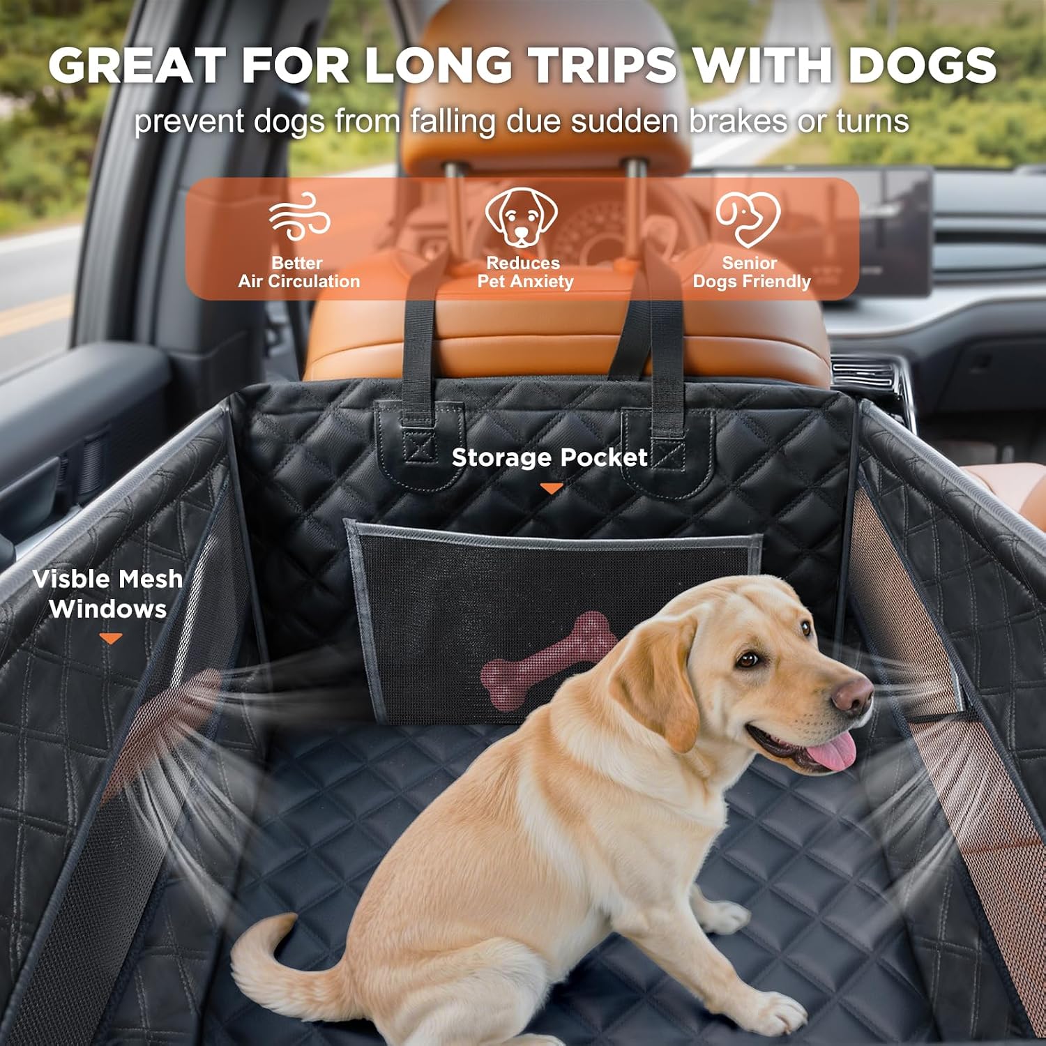 Thumbnail 5 de Gimars Hundeautositz M für mehr Platz