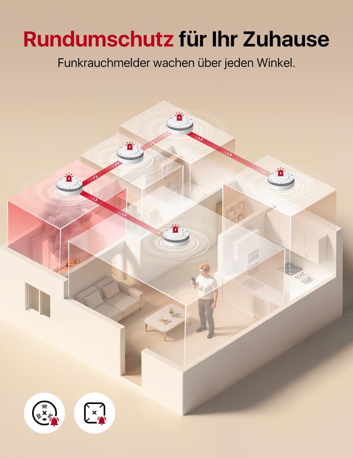 Thumbnail 5 de X-Sense SD11-MR61 Rauchmelder 6 Stück 🏠