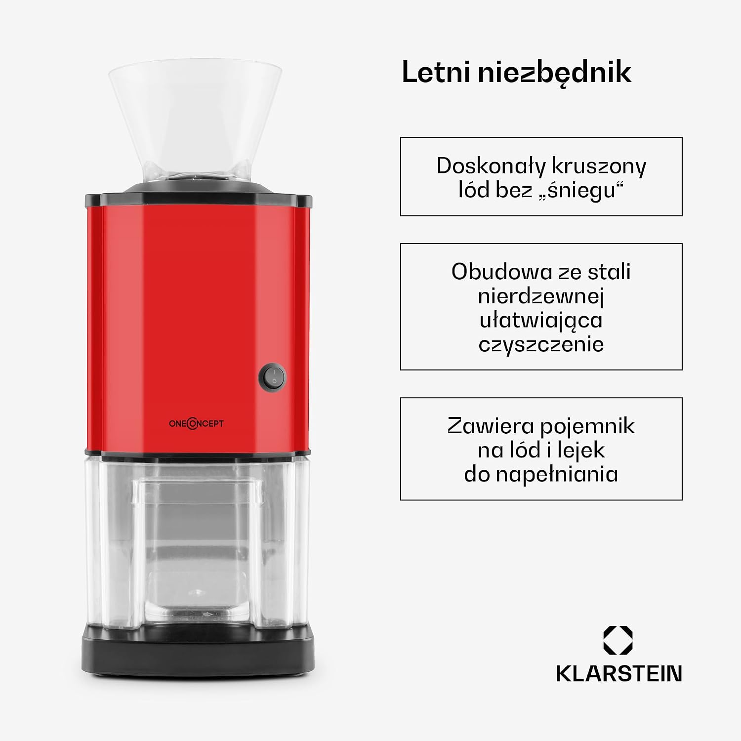 Detalle 2 de OneConcept Icebreaker – elektryczna kruszarka do lodu 3,5 l ze stali nierdzewnej