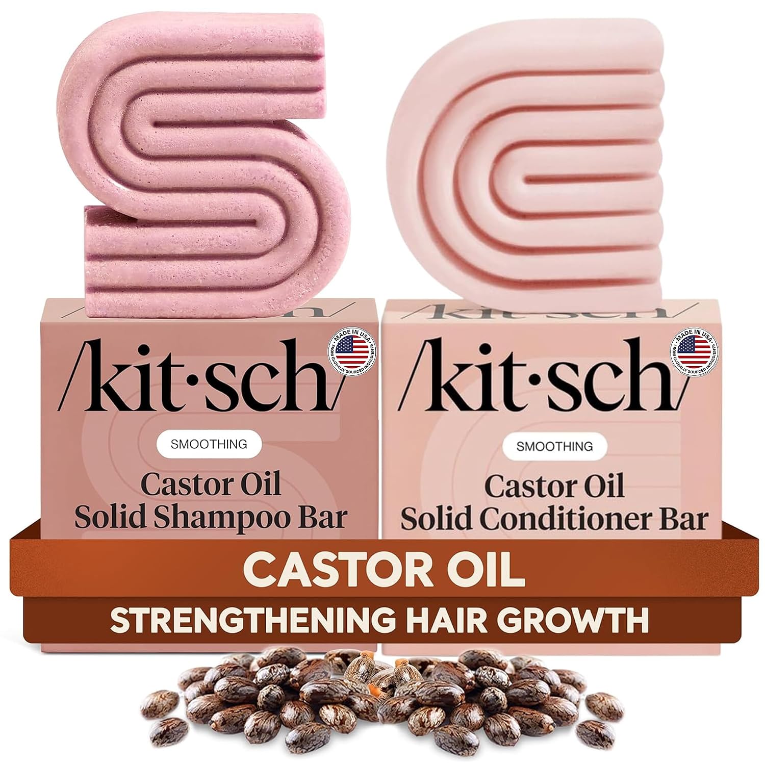 Imagen de Kitsch Castor Oil Shampoo & Conditioner Set en OfertitasTOP