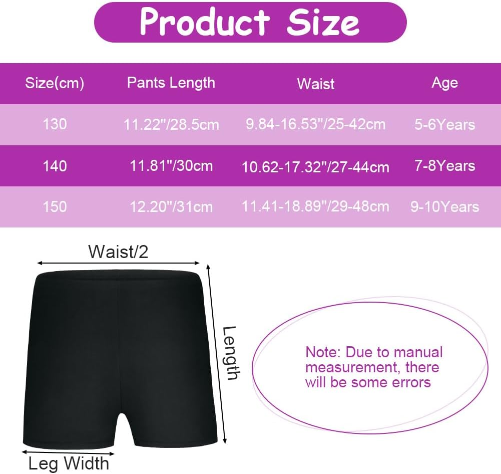 Thumbnail 1 de AOOWU 4781750 Dance Shorts for Girls and Boys, 6-Pack Stretch Fit