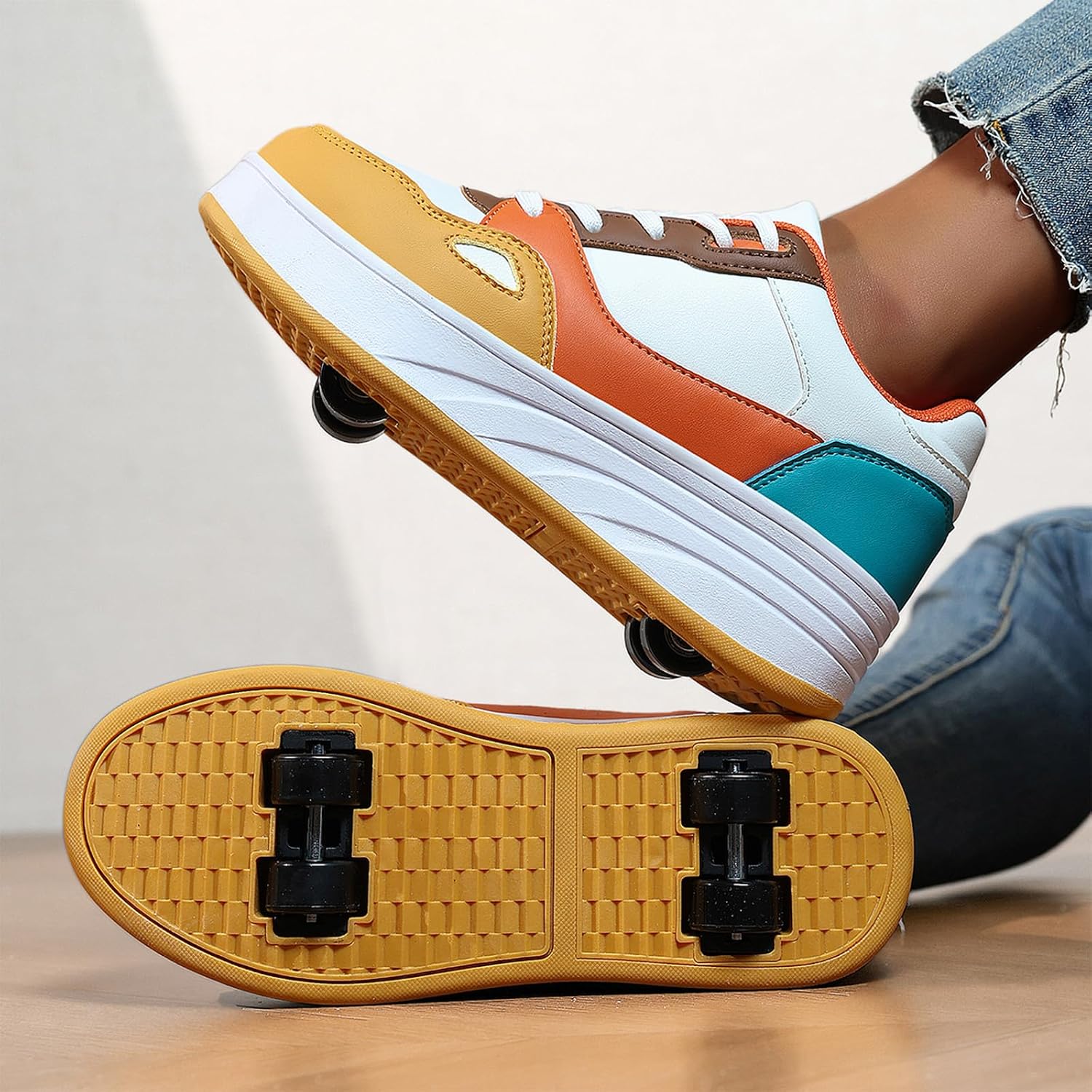 Thumbnail 5 de HSQ Fashion Sneaker Roller Skate Shoes for Kids with Detachable Wheels