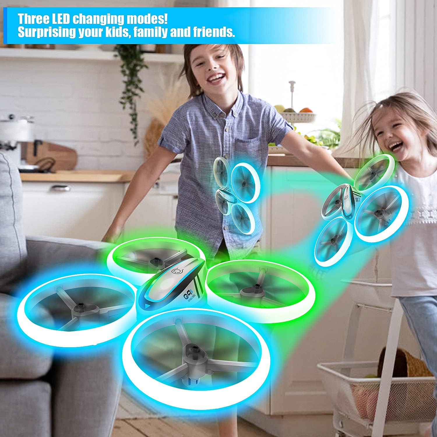 Detalle 2 de AVIALOGIC Q9s Drohne mit 2 Akkus für Kinder