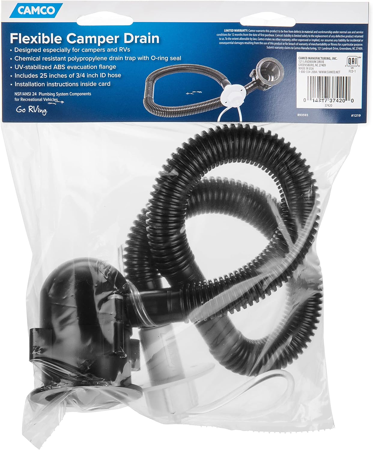 Thumbnail 5 de Camco flexible RV drain tap 37420