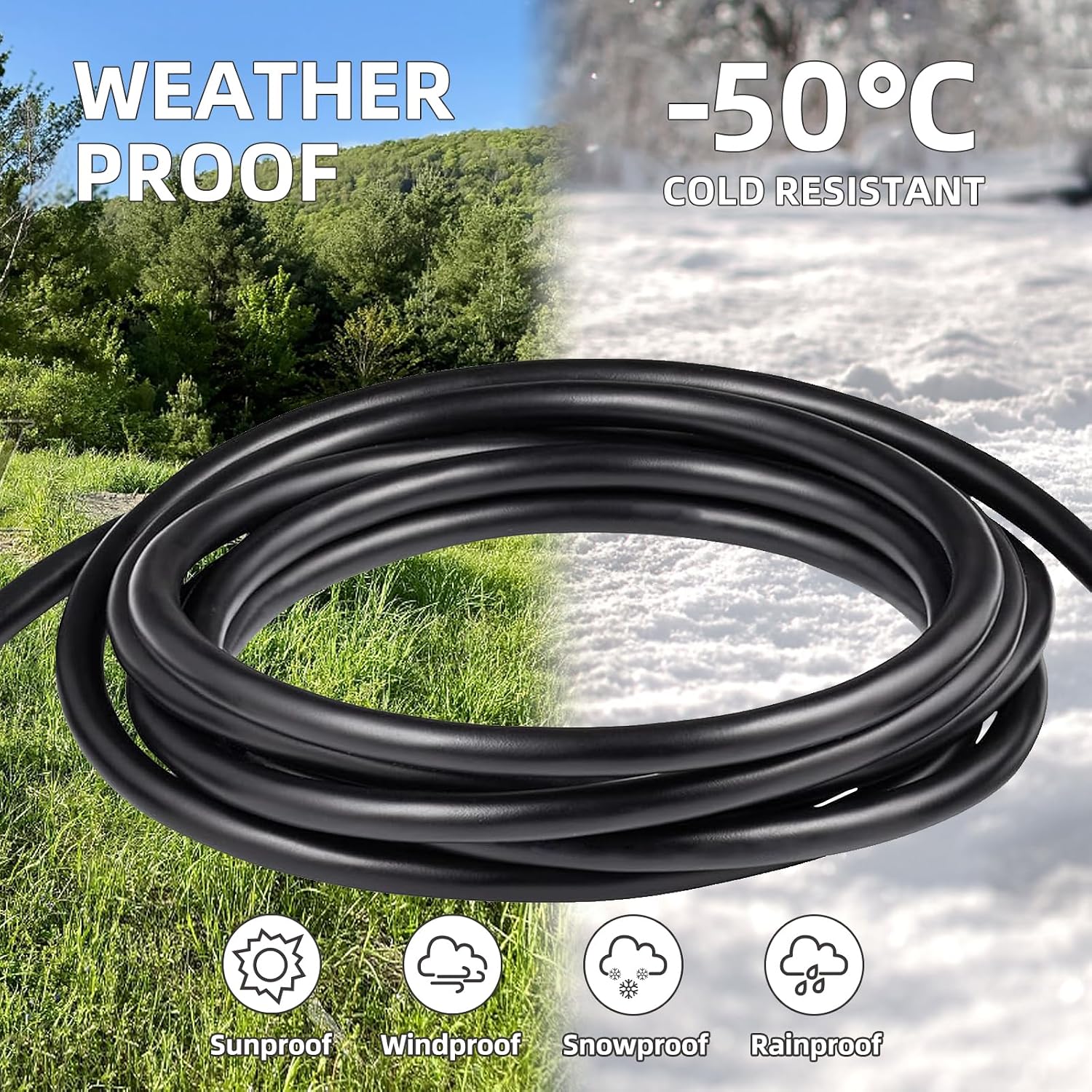 Thumbnail 6 de Tiffcofio 25-Foot Waterproof Extension Cord, 3-Prong, 16 AWG, 13A