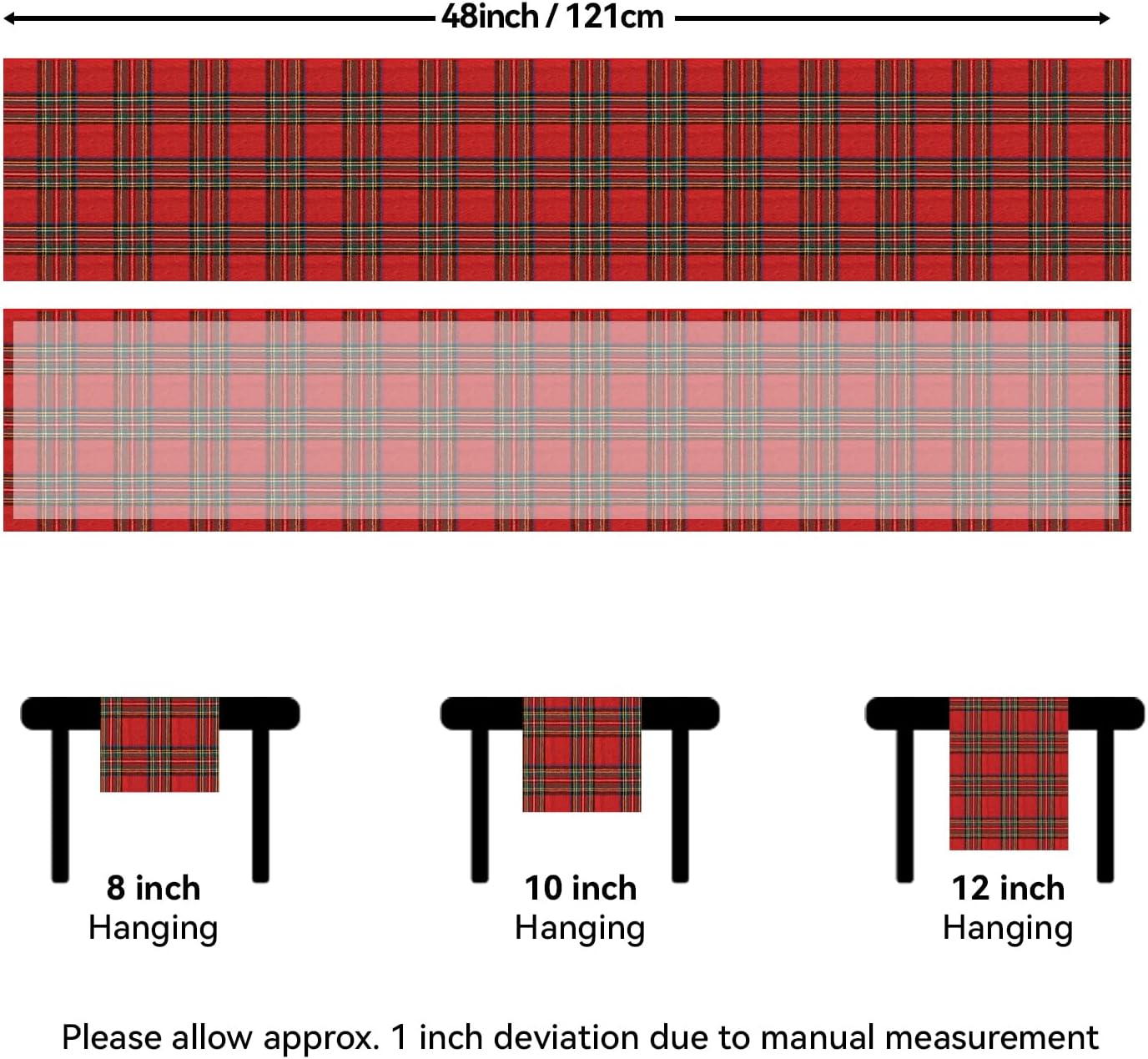 Detalle 1 de Softalker Christmas Table Runner, 13 x 48 Inch