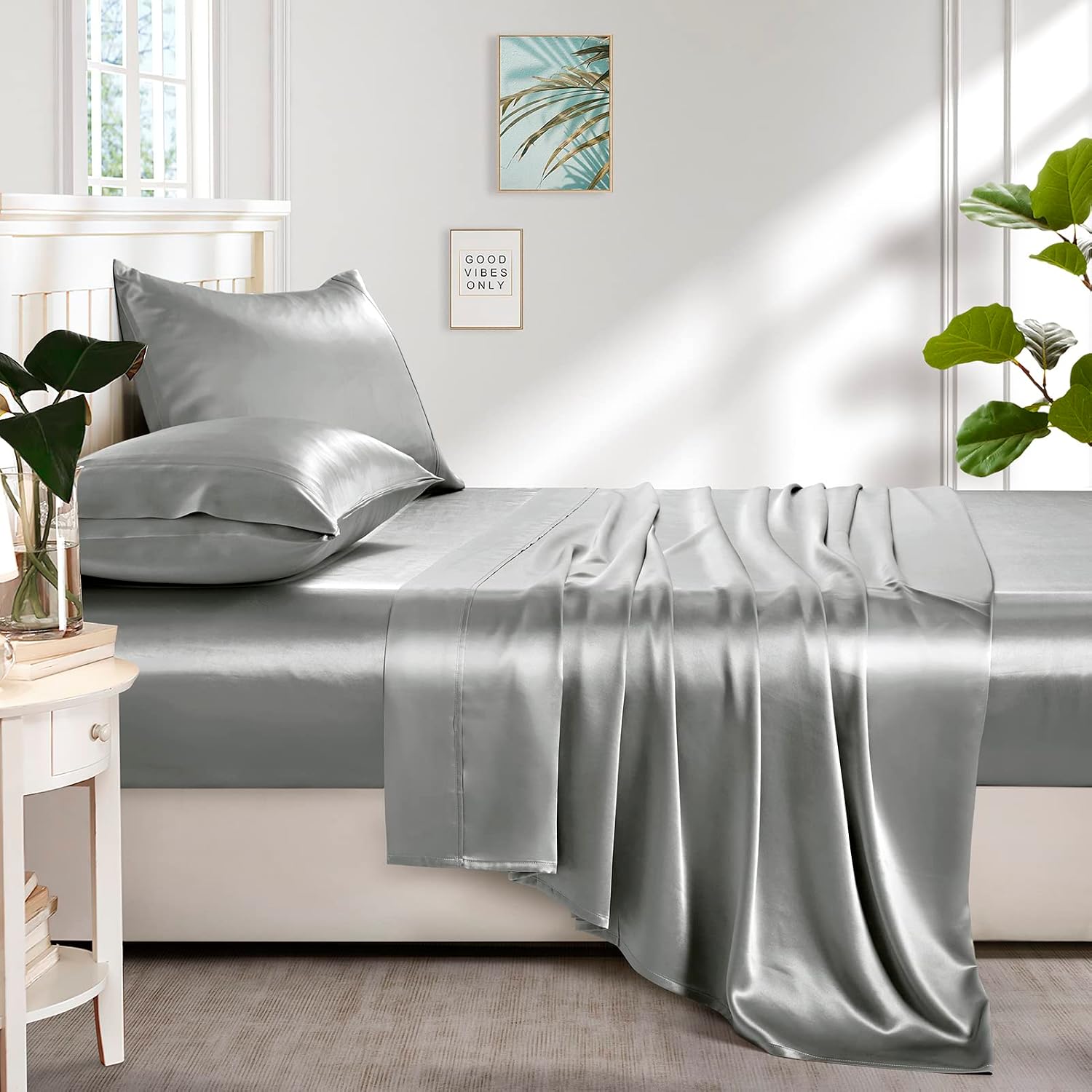 Detalle 1 de Lanest Housing Satin Sheets, 400 TC Full