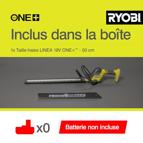 Thumbnail 3 de RYOBI Taille-Haies Linea 18V - Lames 50 cm, écartement 24 mm (0) – sans batterie ni chargeur