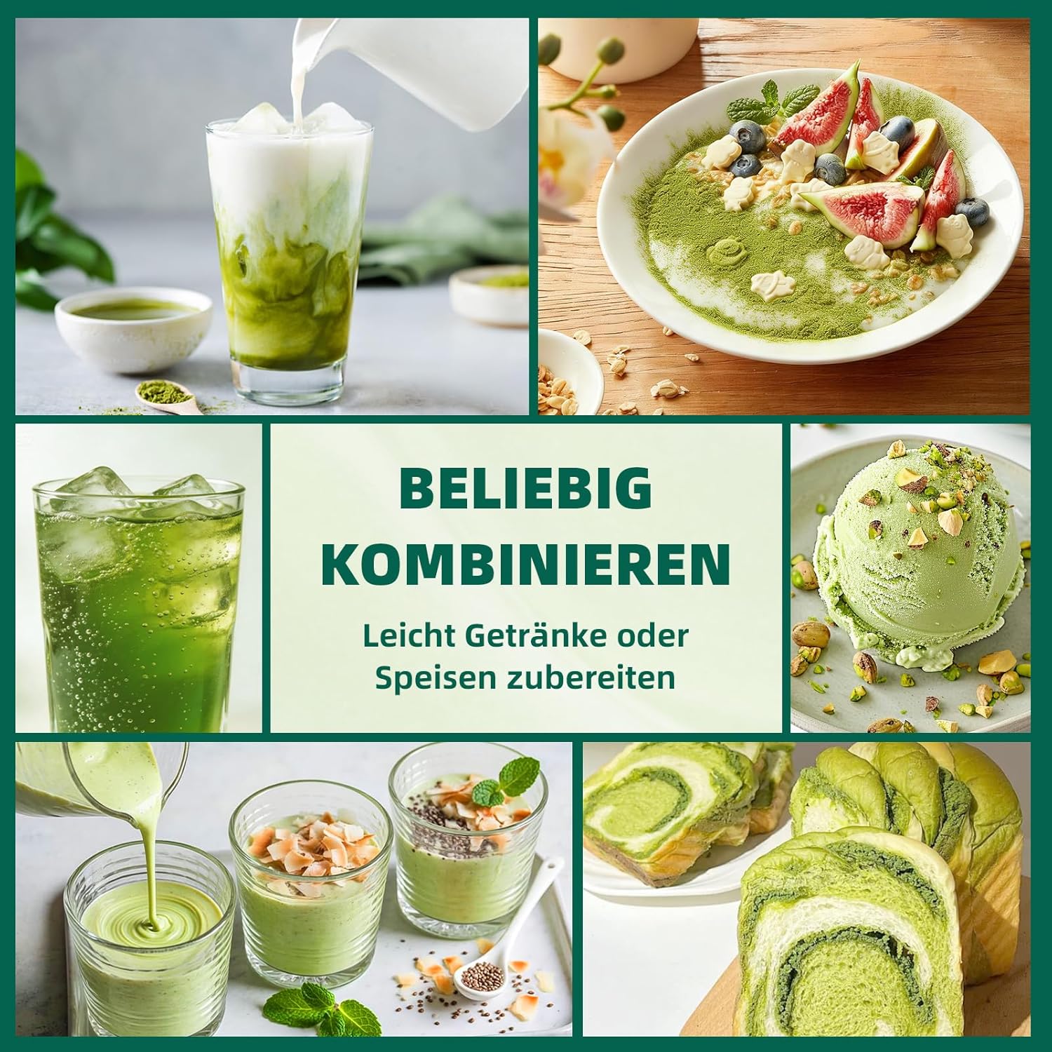 Thumbnail 6 de Grüne Entgiftungspulver – Grünes Superfood Pulver Helfer (33 Zutaten mit Spirulina & Chlorella)