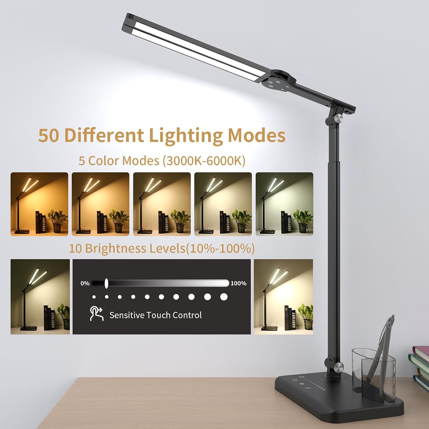Detalle de Woputne Dual Head desk lamp 15W