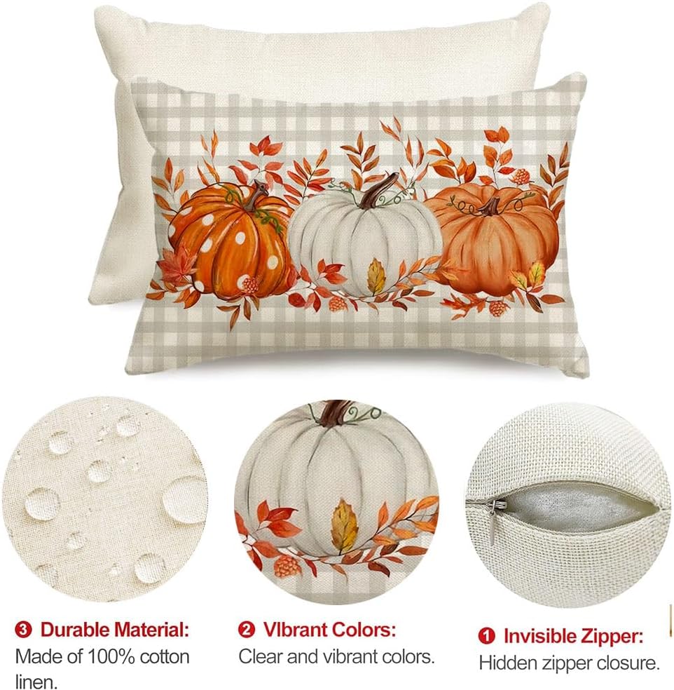Detalle 2 de RABUSOFA Fall Pillow Cover 12x20