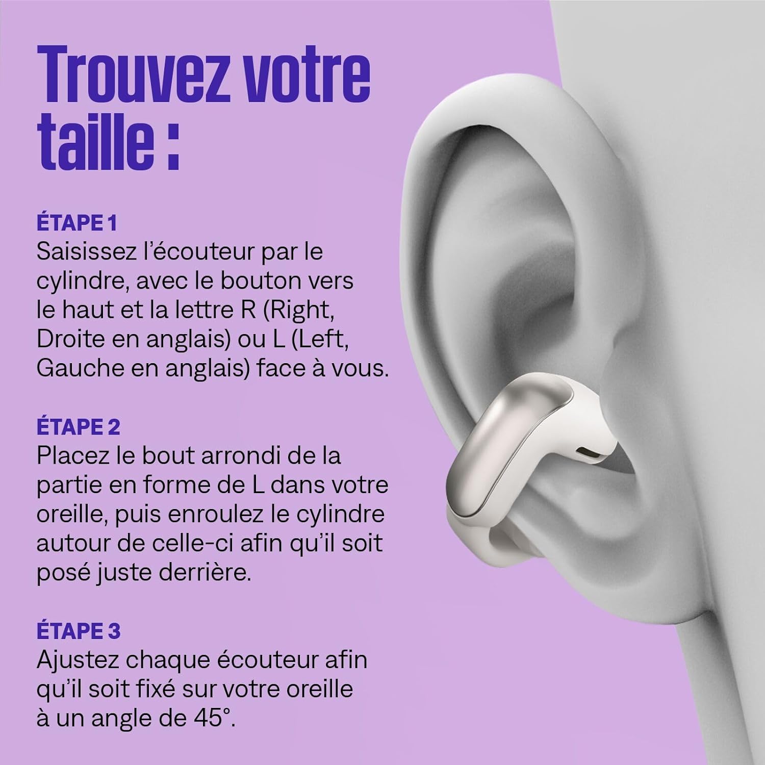 Thumbnail 5 de Bose Ultra Open Earbuds (oreilles libres) – écouteurs Bluetooth ouverts avec OpenAudio, autonomie jusqu’à 48 h, gris clair de lune (édition limitée)