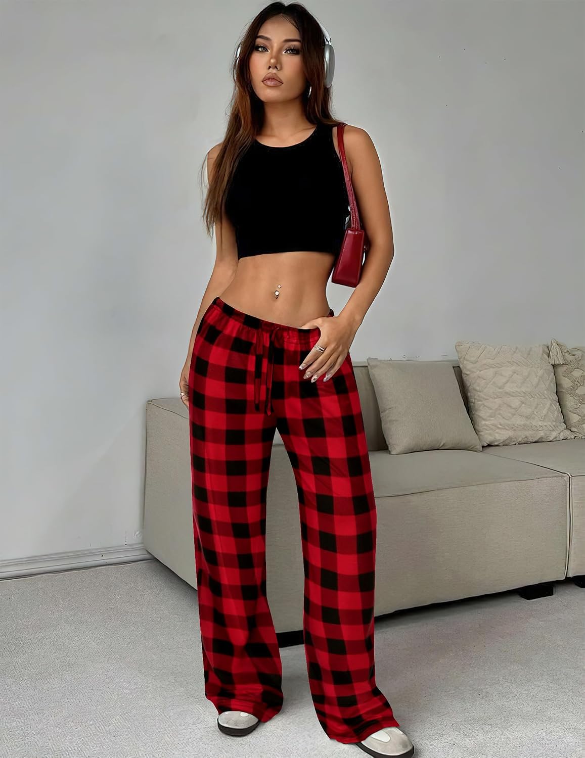Detalle de Ekouaer Women's Pajama Pants
