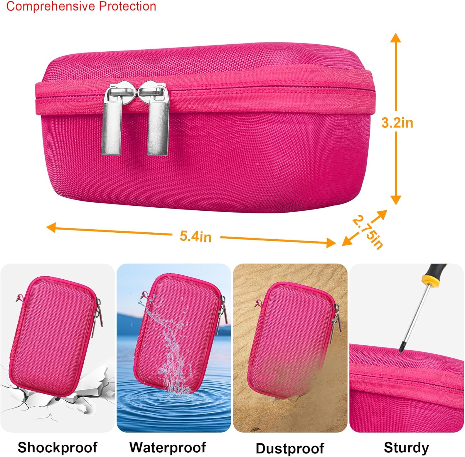Thumbnail 1 de Elonbo Carrying Case for OM System Tough TG-7 / Olympus TG-6: Practical Waterproof Storage for Travel