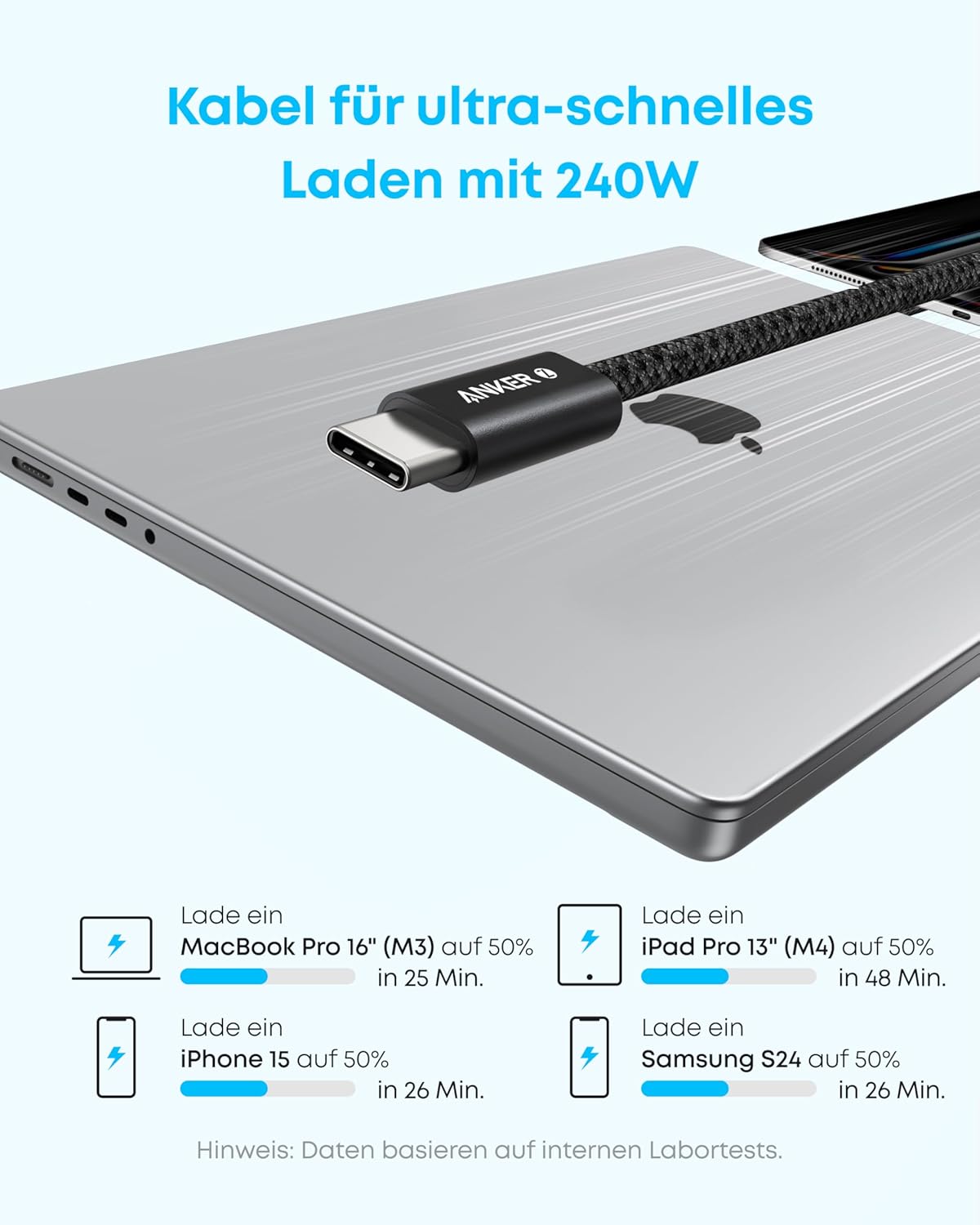 Detalle de Anker 240W USB C Kabel 1,8m