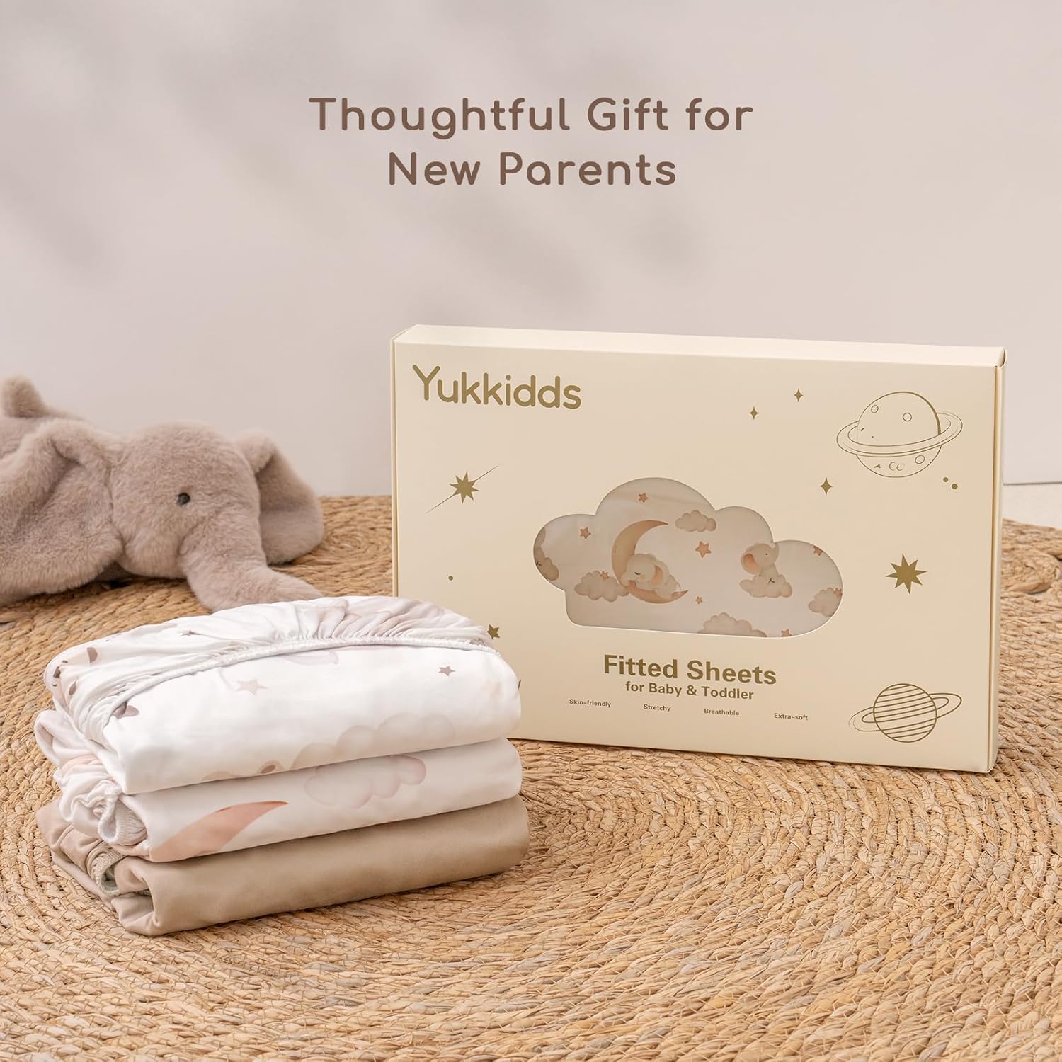 Thumbnail 6 de Yukkidds Next to Me Crib Sheets 83x50cm – 3 Pack in Ultra Soft Microfibre