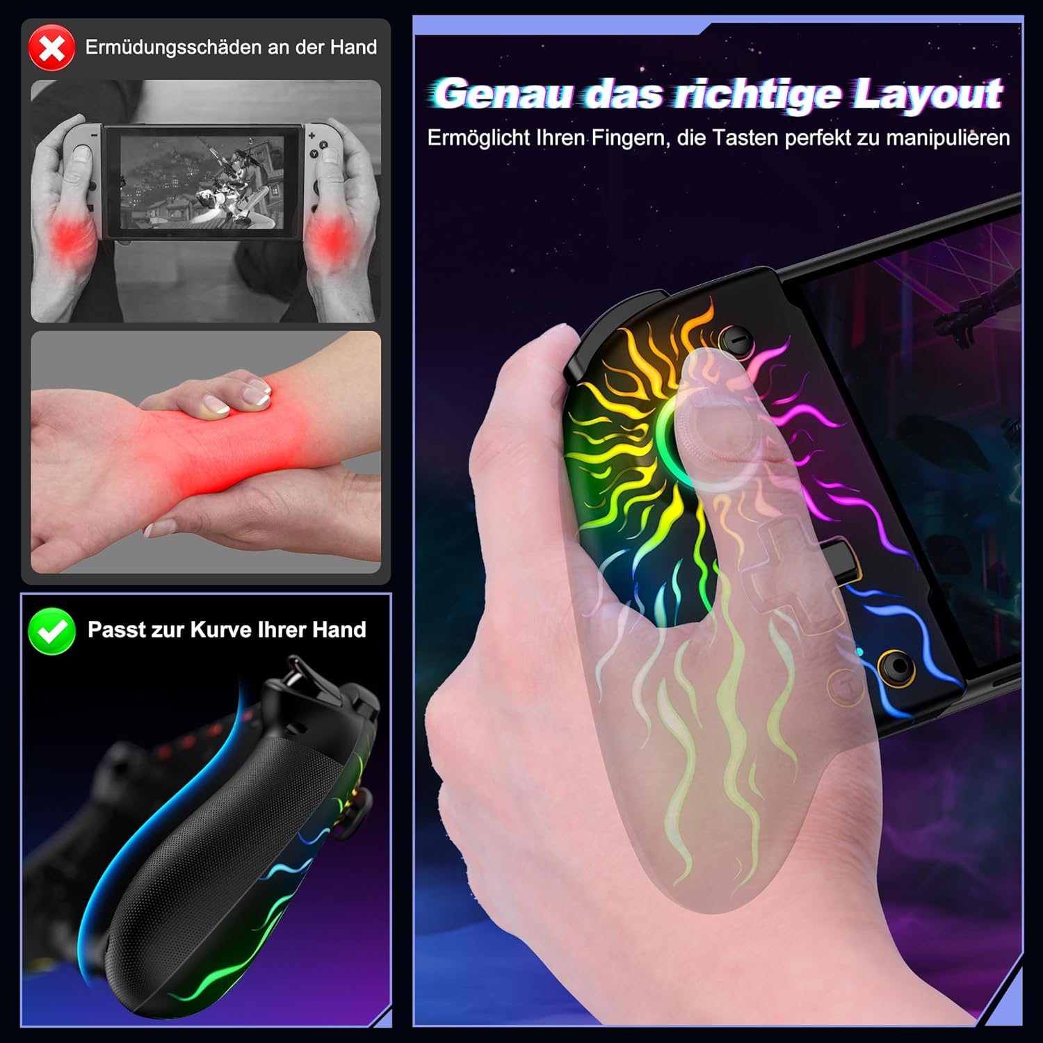 Thumbnail 4 de Elegamefy Wireless Switch 2 Controller mit Hall-Effekt Joysticks (keine Totzone), Turbo, Turbo & RGB für Nintendo Switch 2