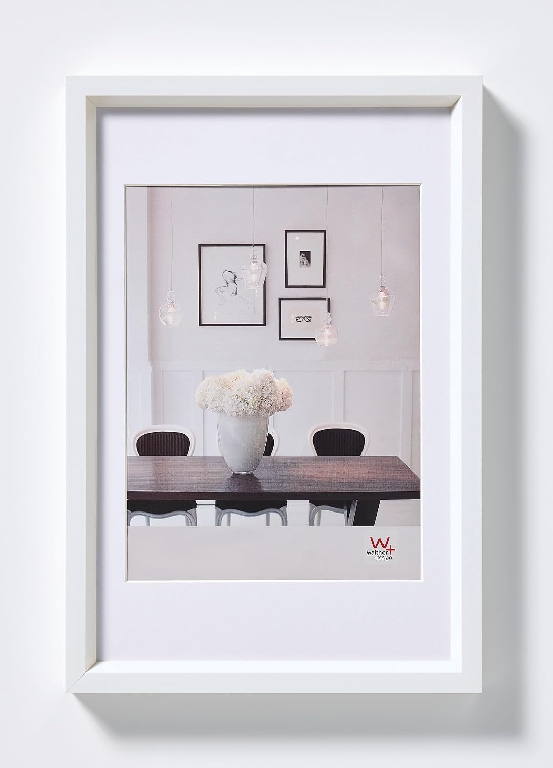 Detalle de Walther design Cadre Photo Blanc 50 x 60 cm avec Passe-Partout – ES060W