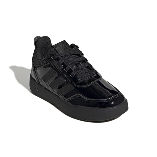 Detalle de adidas Tensaur Sport 3.0, zapatillas infantiles unisex negras con cordones