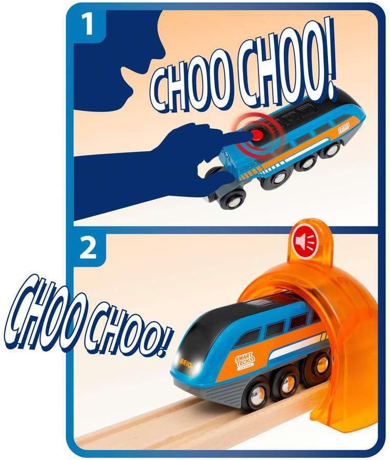 Detalle de BRIO World Locomotiva Parlante Smart Tech Sound – Set in legno per bambini 3+