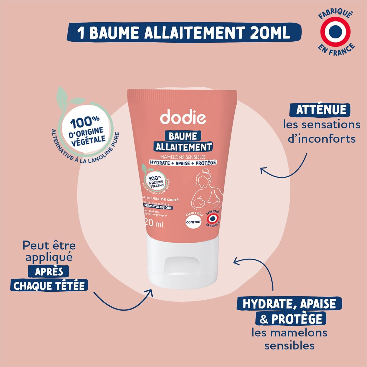 Detalle de DODIE Maternité – Trousse Allaitement Les Essentiels