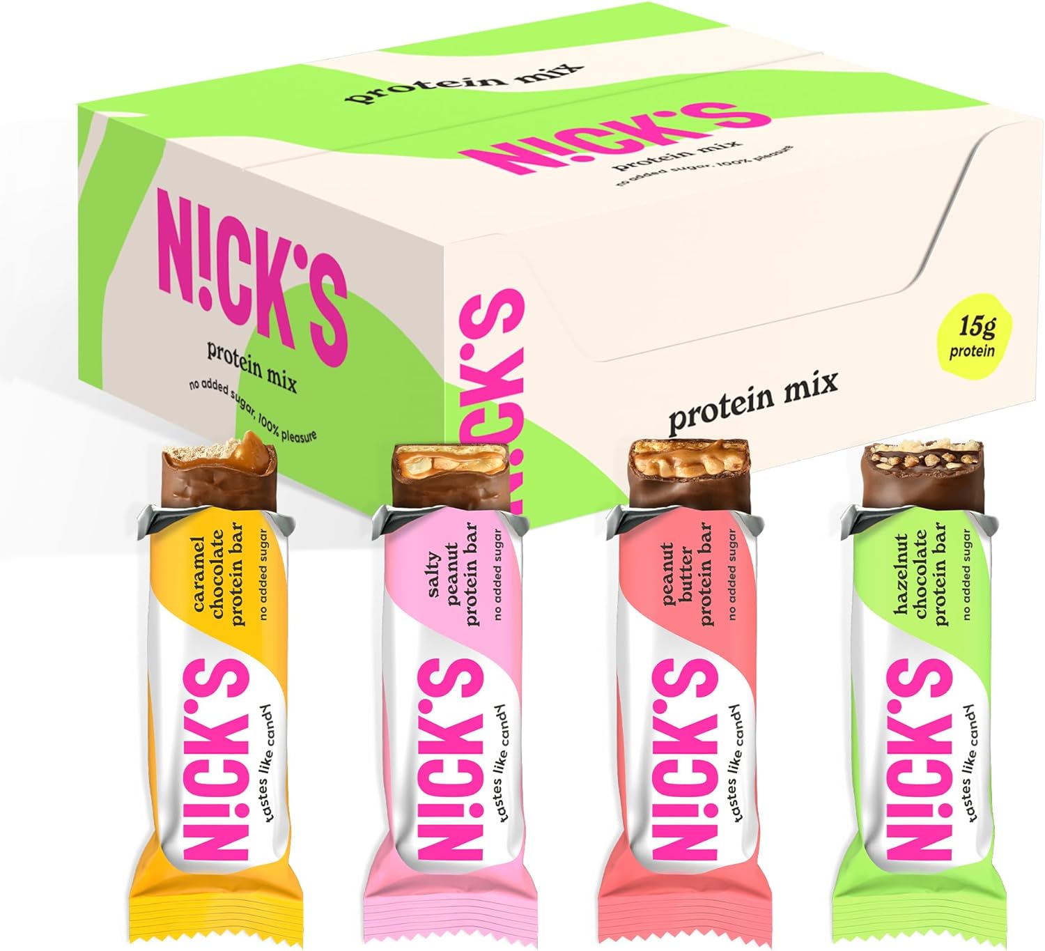 Detalle de NICKS Mix Barritas Proteína 9×50g 🍫