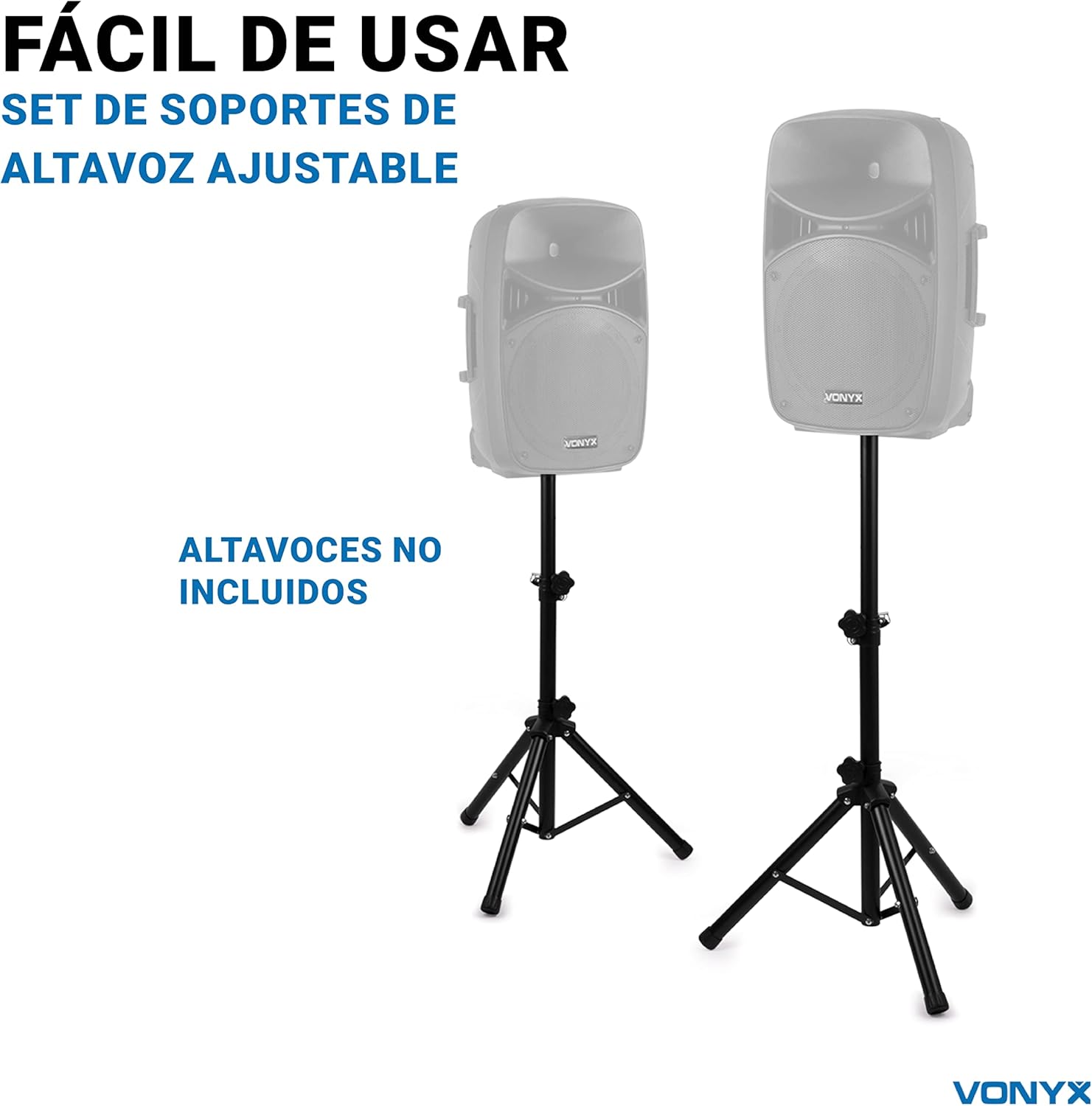 Thumbnail 4 de Vonyx LS02K Trípodes para Altavoces, Soporte Seguro y Ajustable 🎶