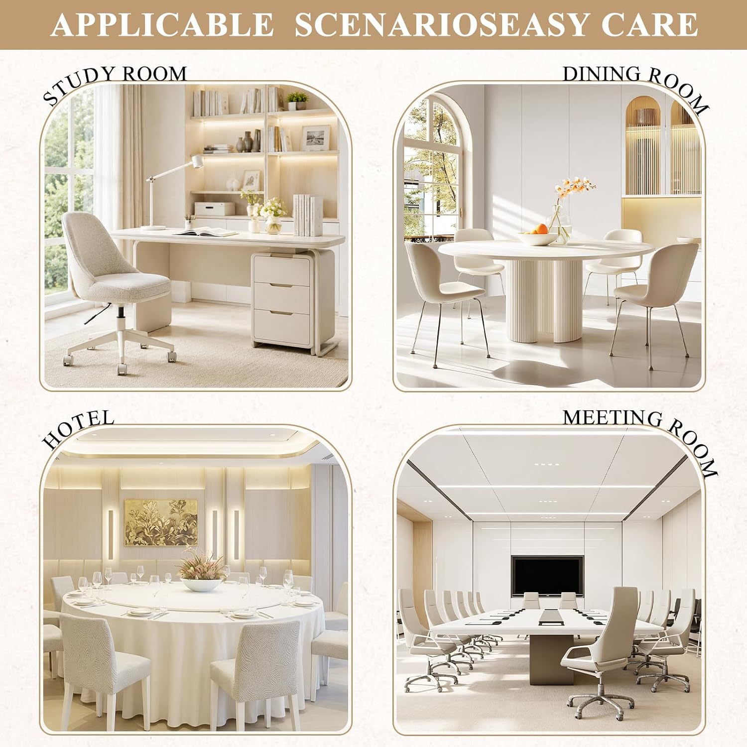 Thumbnail 6 de Housse de Chaise Élastique Antitache Ystyle – 6 pièces, Gris Clair, Haute Élasticité