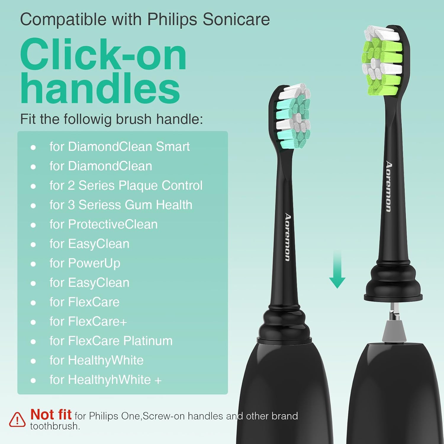 Detalle de Aoremon Replacement Toothbrush Heads C2/W