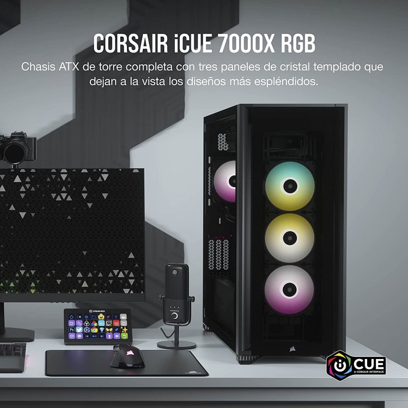 Detalle de Corsair iCUE 7000X RGB con USB 3.0