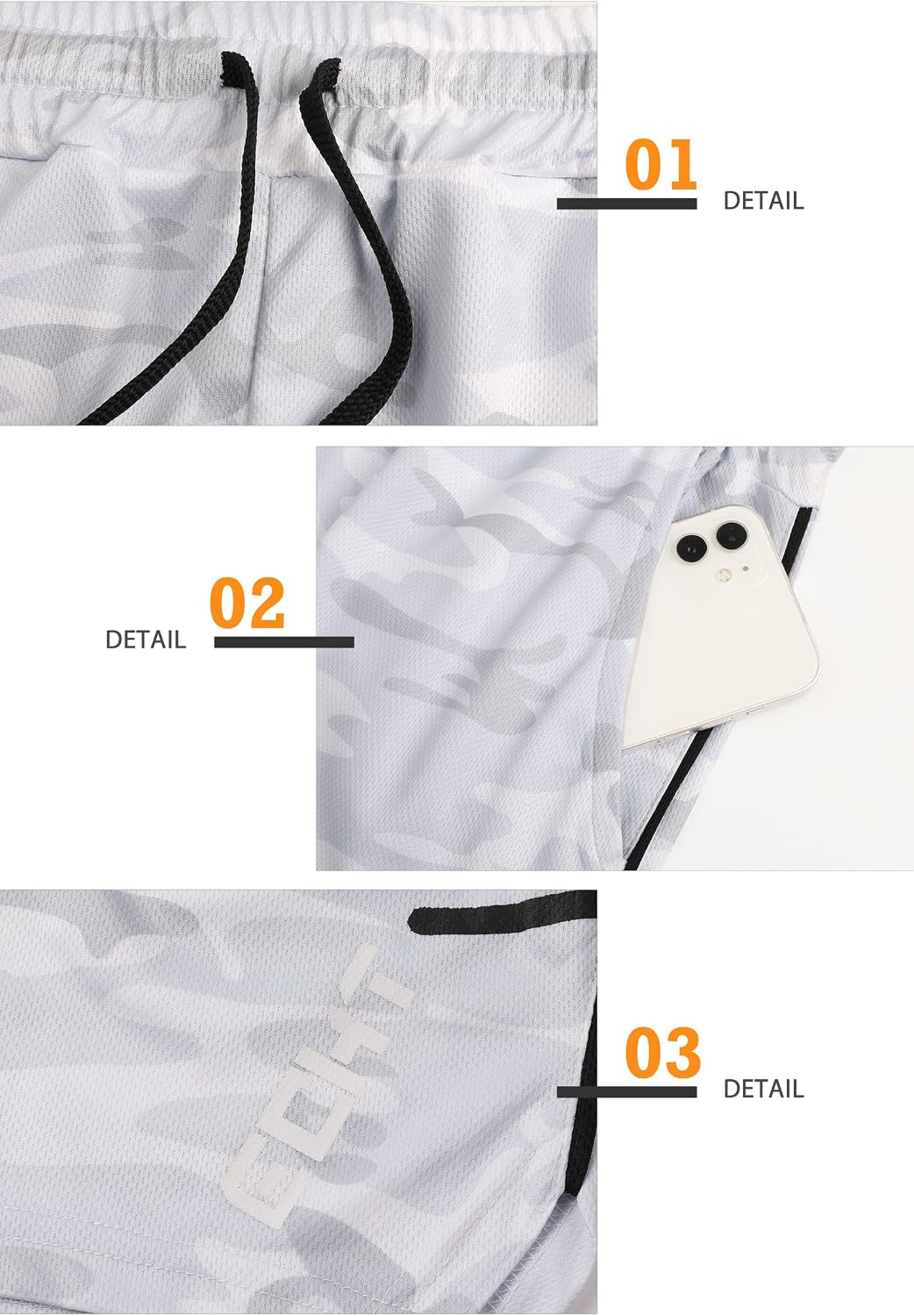 Thumbnail 4 de Superora Herren Shorts Sport Hosen – Laufshorts & Trainingshose mit praktischen Taschen
