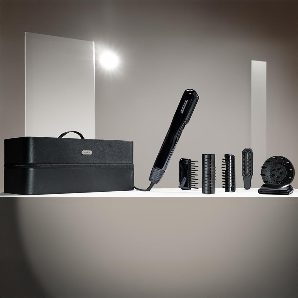 Detalle de AirLisse 6-in-1 Premium di Cecotec: piastra/arfre asciugacapelli con 6 accessori e funzione plasma