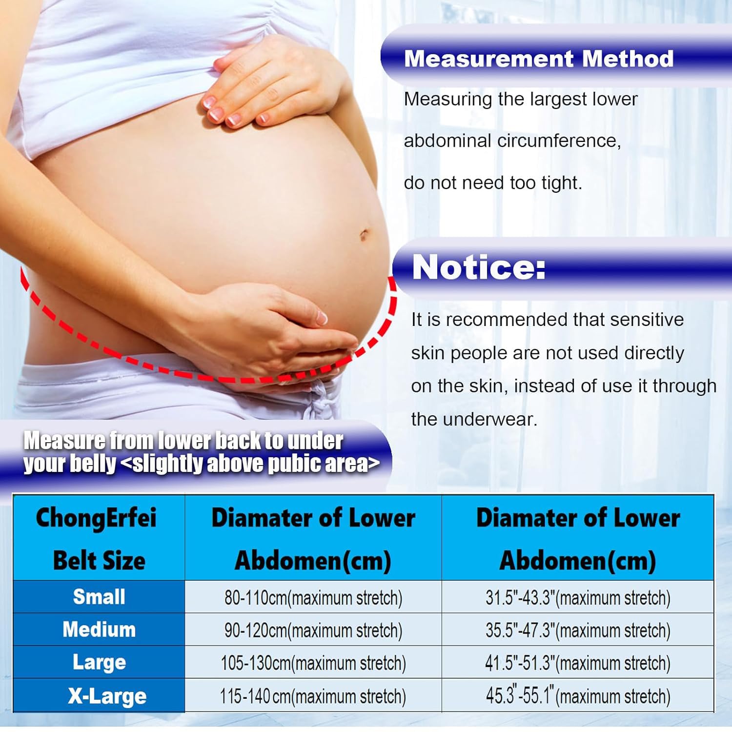 Detalle 2 de ChongErfei Maternity Belt Pregnancy Belly Band 3-in-1 (Black, XL) for Back, Pelvic & Hip Support