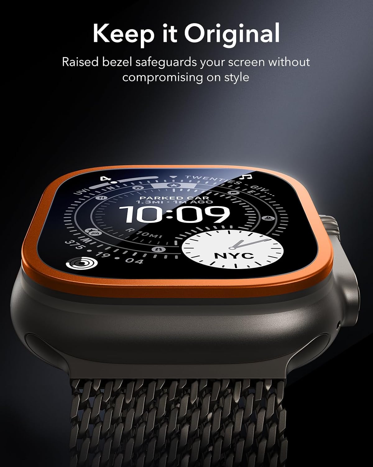 Thumbnail 4 de ESR Armorite Panzerglas für Apple Watch Ultra 3/2/1 (49 mm) – 2er-Set mit Aluminiumrahmen