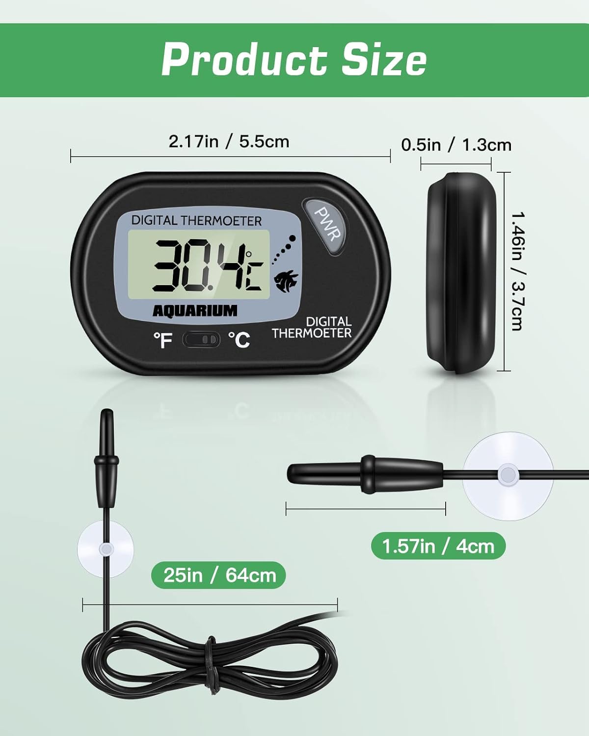 Thumbnail 3 de Digital aquarium thermometer LCD, 58×38mm
