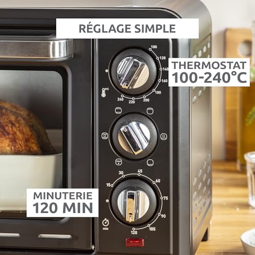 Detalle de Moulinex Four Optimo - Chaleur tournante 19 L Noir
