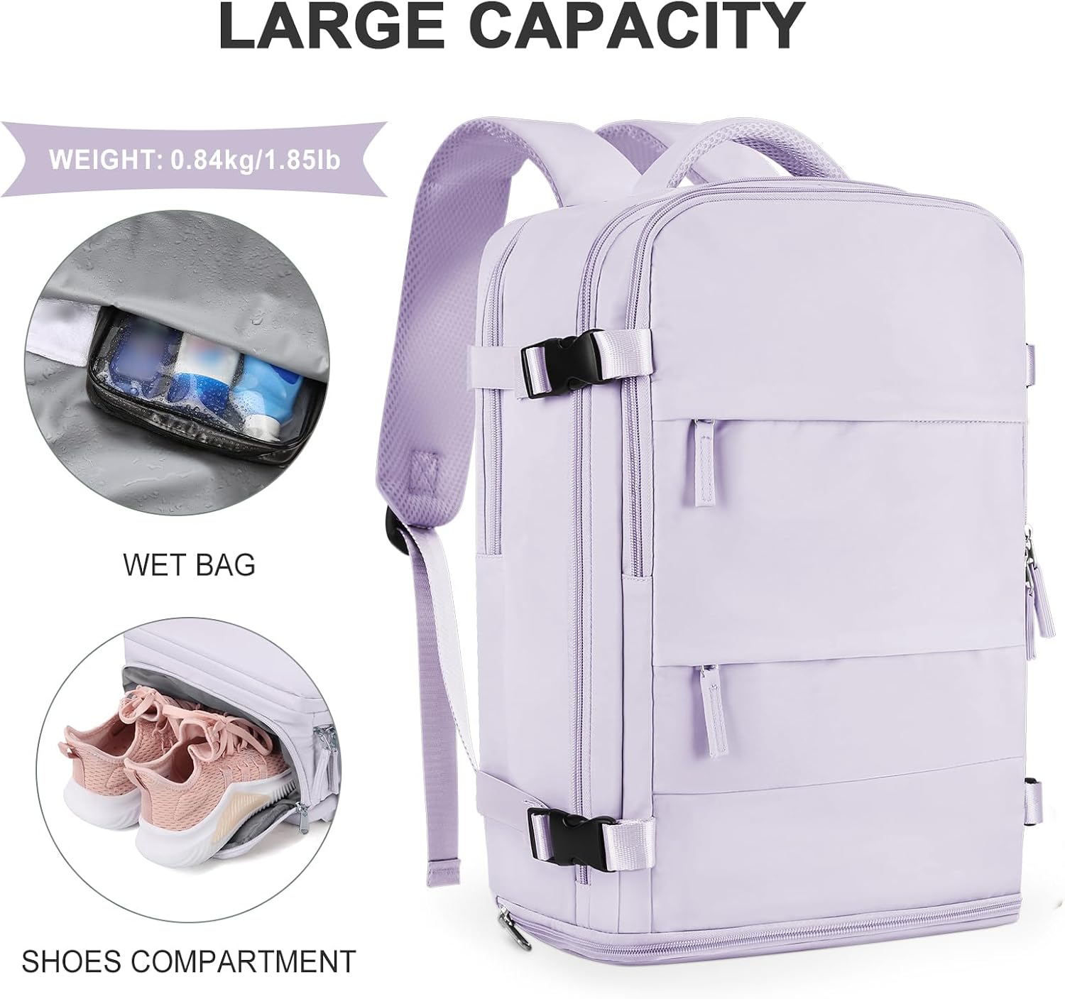 Thumbnail 5 de coowoz Large Travel Backpack 15.6 Inch