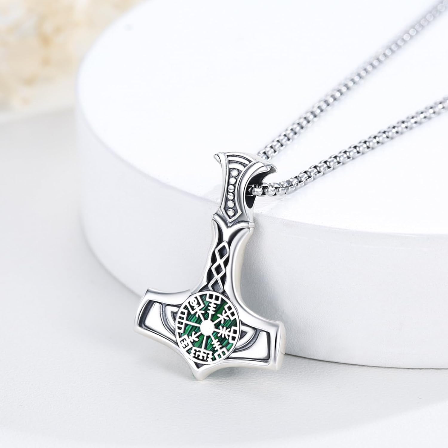 Thumbnail 2 de REDSUN Wikinger-Thorshammer Kette aus 925 Sterling Silber mit keltischem Knotenanhänger