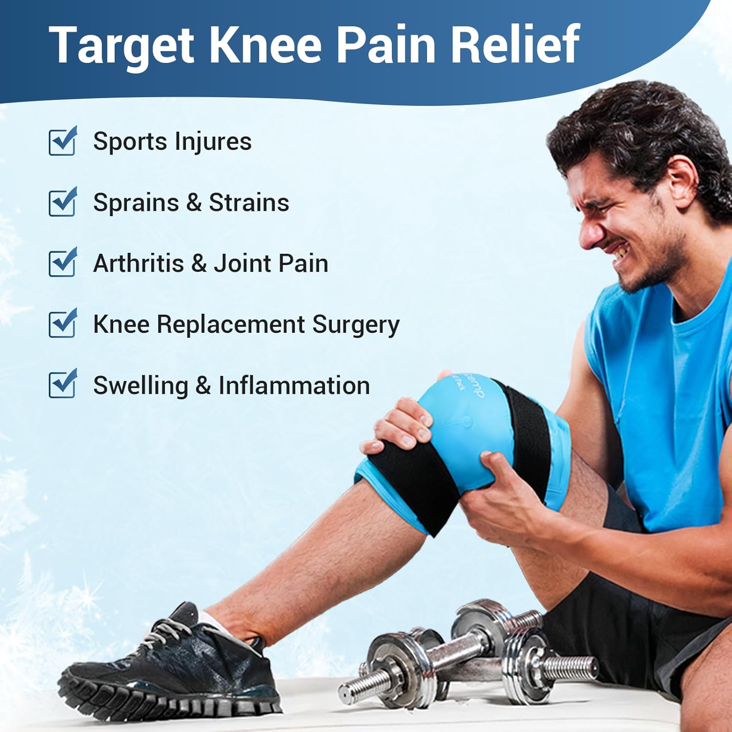 Thumbnail 2 de Comfytemp Knee Ice Pack Wrap 27x35cm