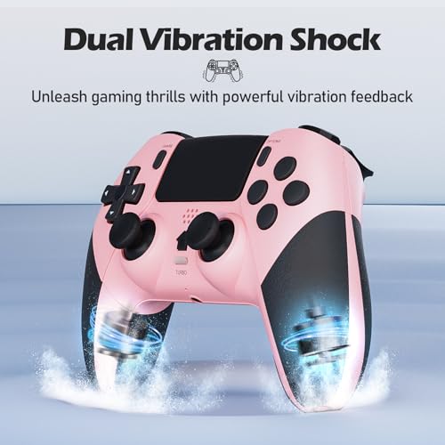 Thumbnail 3 de CHEREEKI Mando Inalámbrico para PS4, Pro y Slim: doble vibración, giroscopio, turbo, touchpad y audio