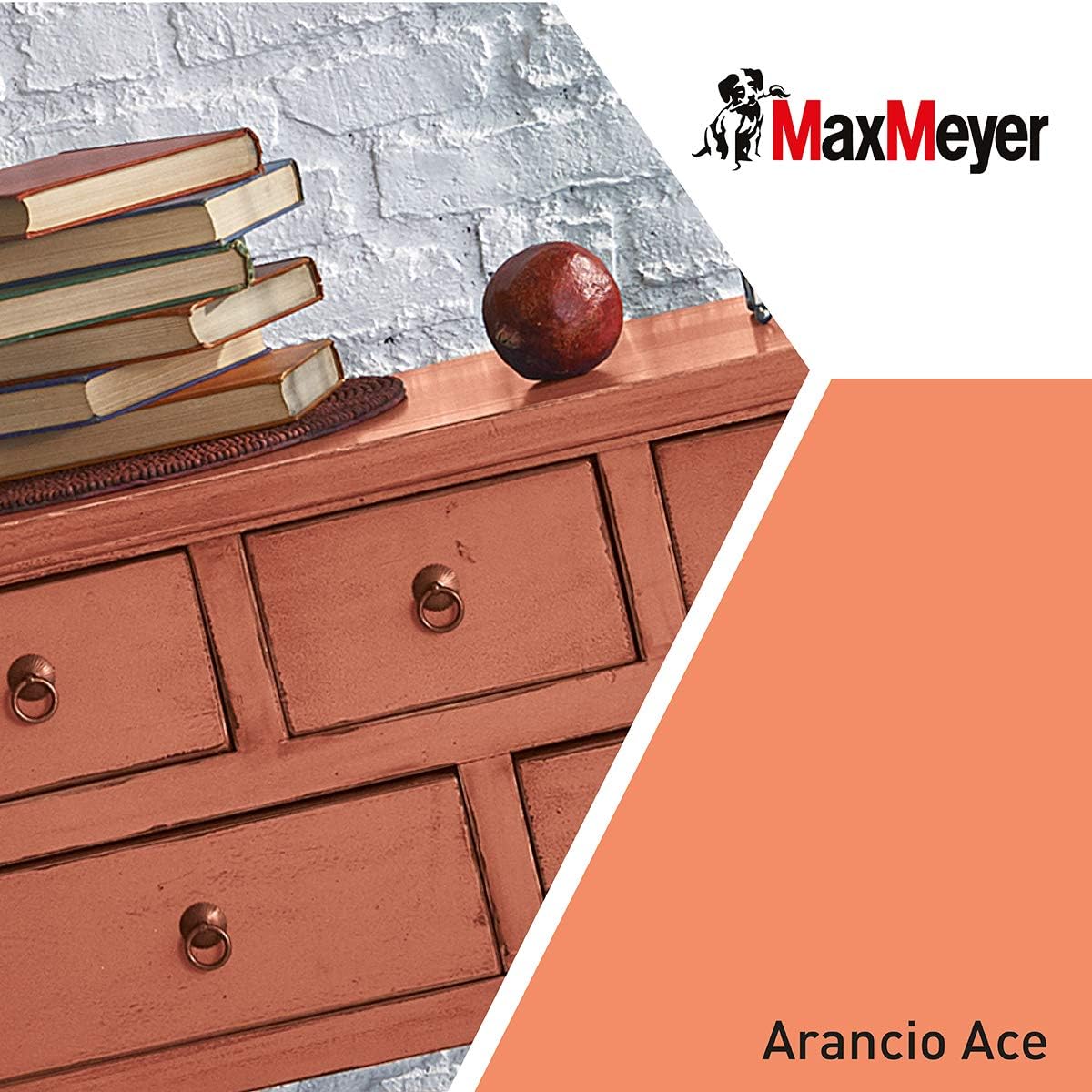 Detalle 2 de Maxmeyer Smalto All'Acqua Poliuretanico Satinato Arancio Ace 0,75 L