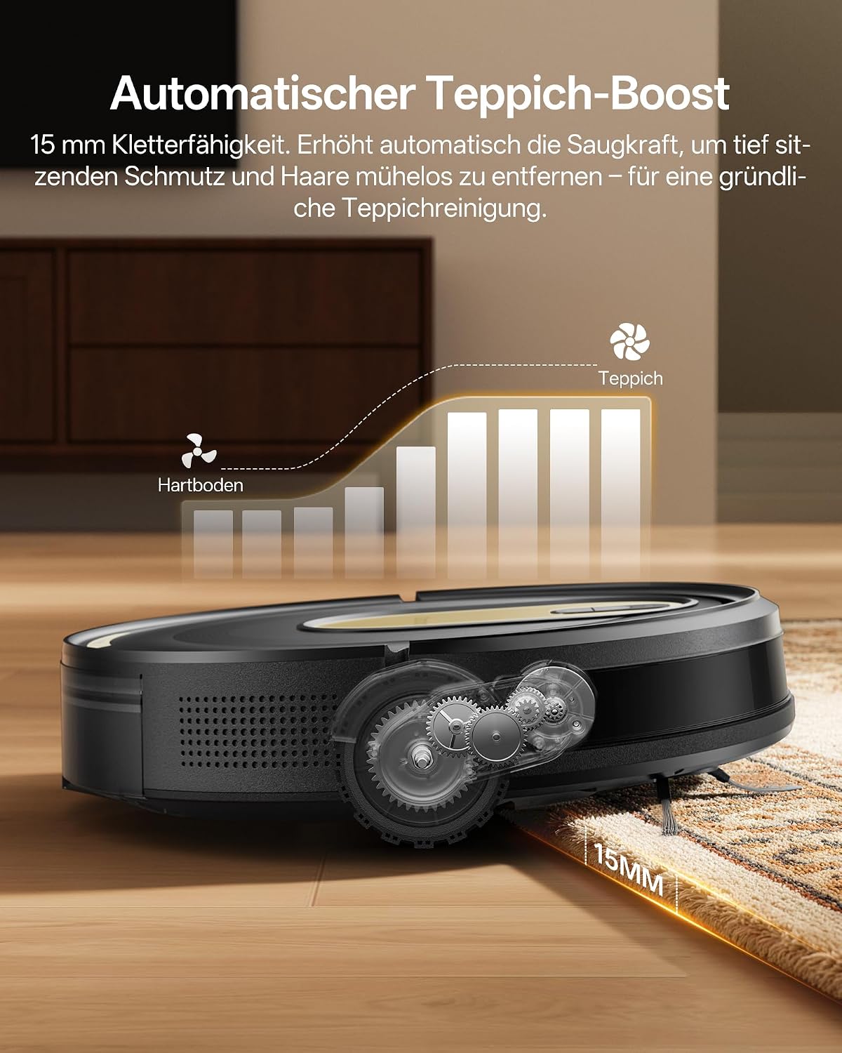 Thumbnail 6 de Vexilar W8 Saugroboter mit Wischfunktion – 2600Pa, 130 Minuten Laufzeit, Gyroskop-Navigation