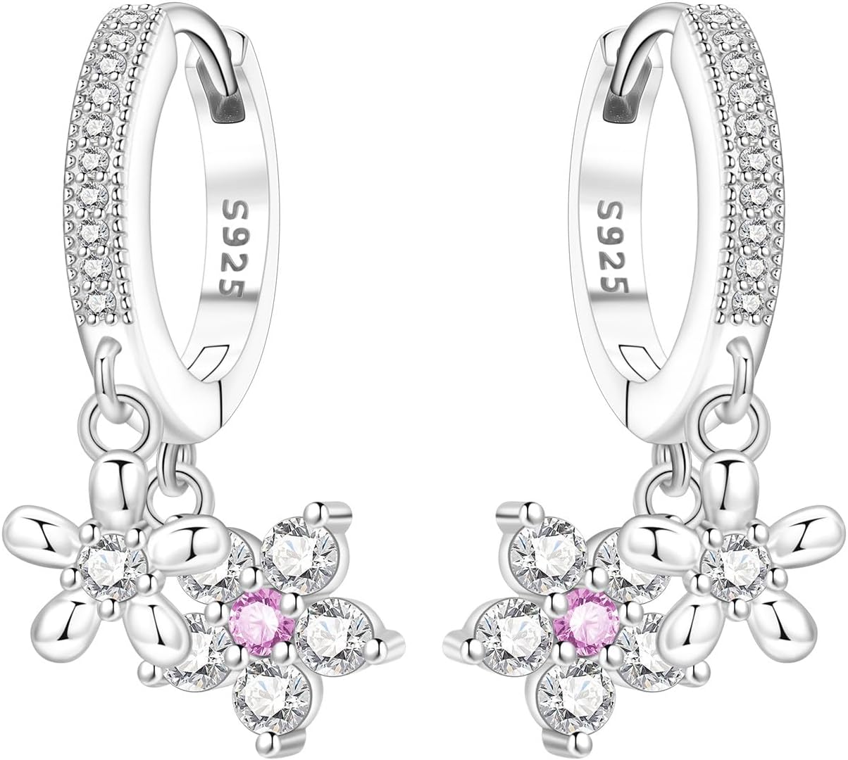 Thumbnail 6 de CYCUFF 925 Sterling Silber Hoop Ohrringe – bunte Cubic Zirkonia, hypoallergen, Geschenkbox
