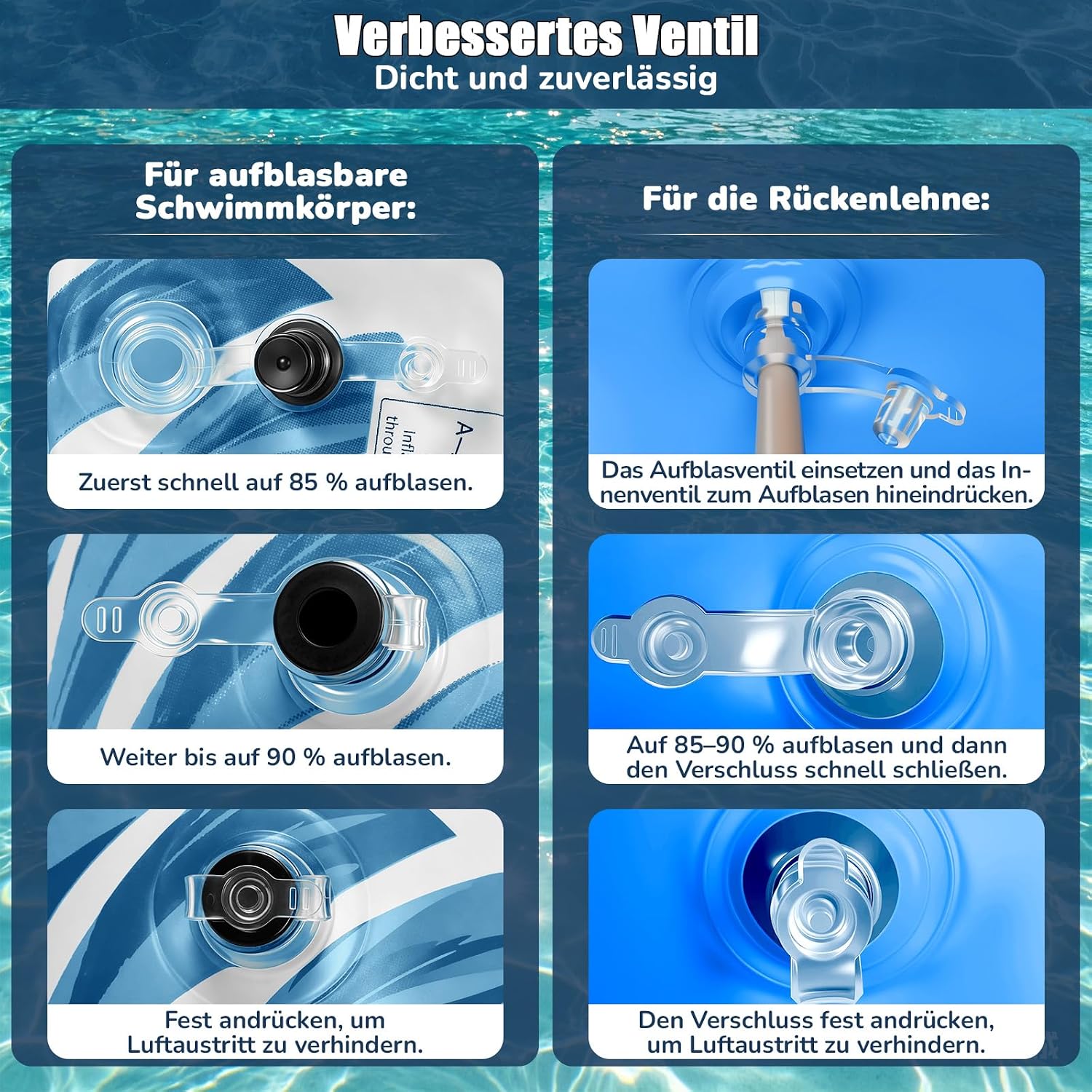 Detalle 2 de Cheffery Luftmatratze Pool – Aufblasbares Sonnenpool-Sofa mit Sonnendach, Getränkehalter und Fußstütze