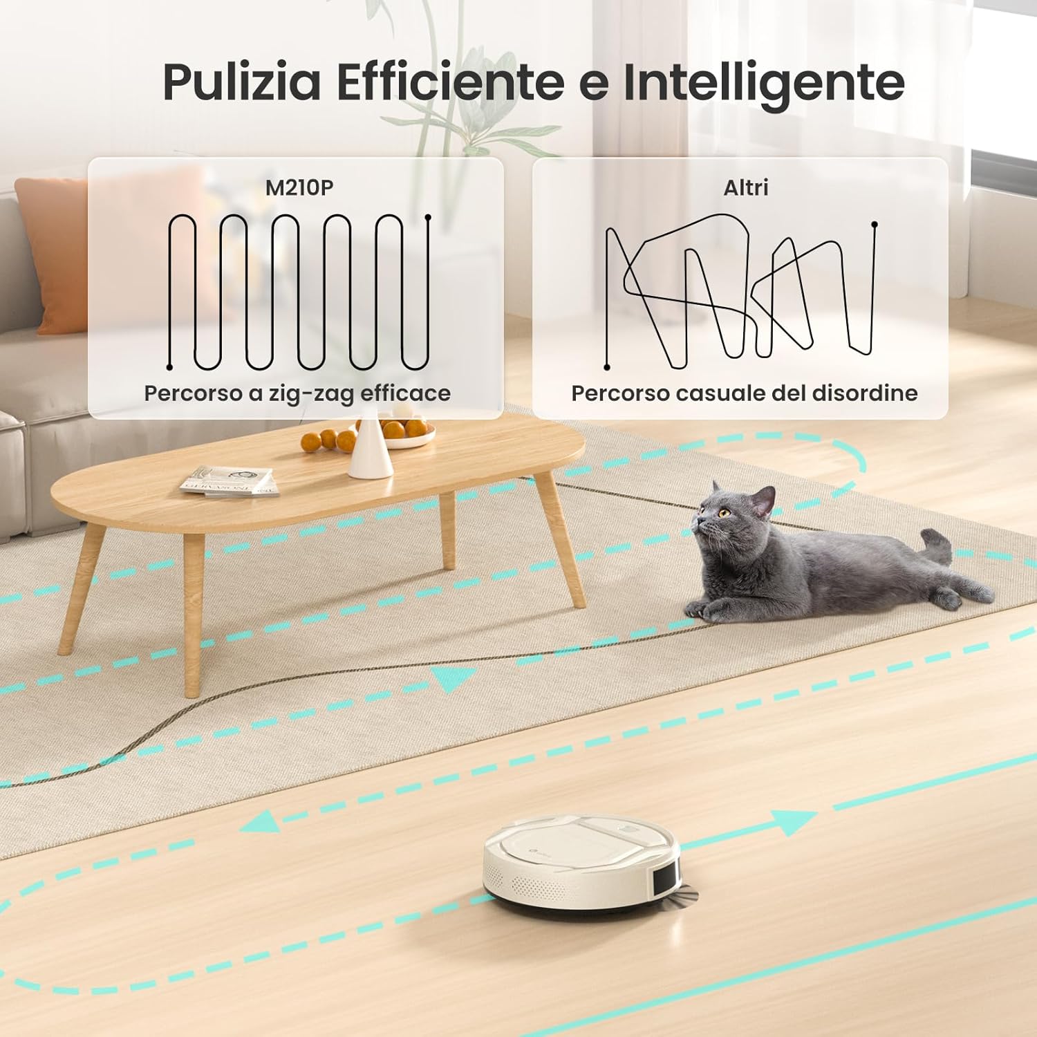 Thumbnail 4 de Lefant M210 Robot Aspirapolvere: 2200Pa, 120 Minuti e Design Ultra Sottile per Casa con Animali
