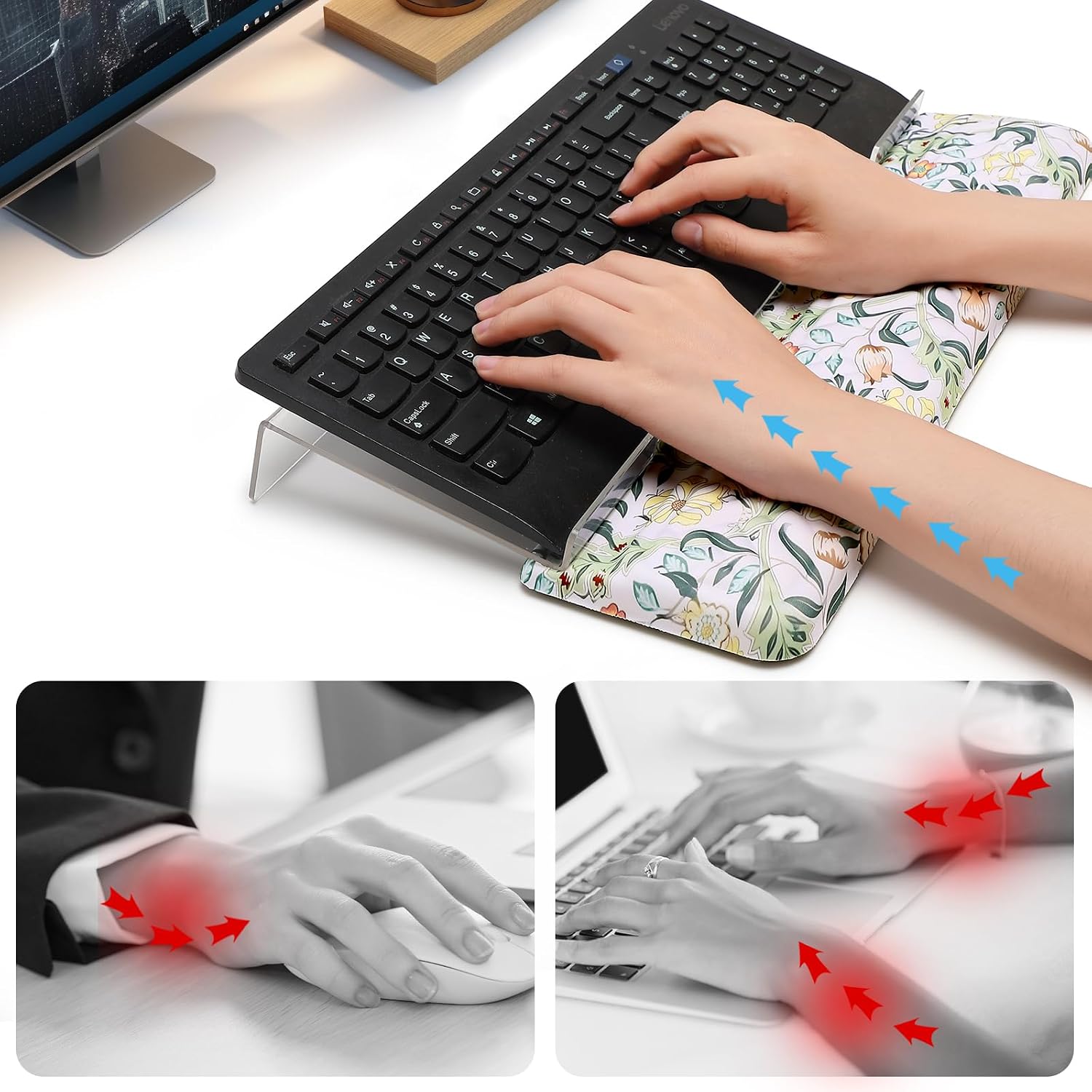 Detalle de MEGREZ Keyboard Stand with Acrylic Riser