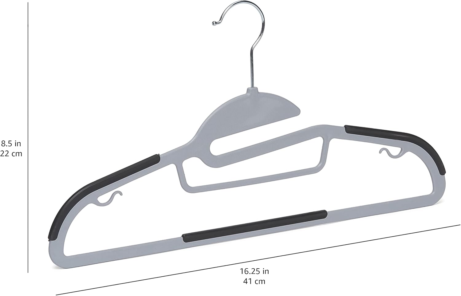 Detalle 2 de Amazon Basics Perchas de plástico antideslizantes, 50 unidades