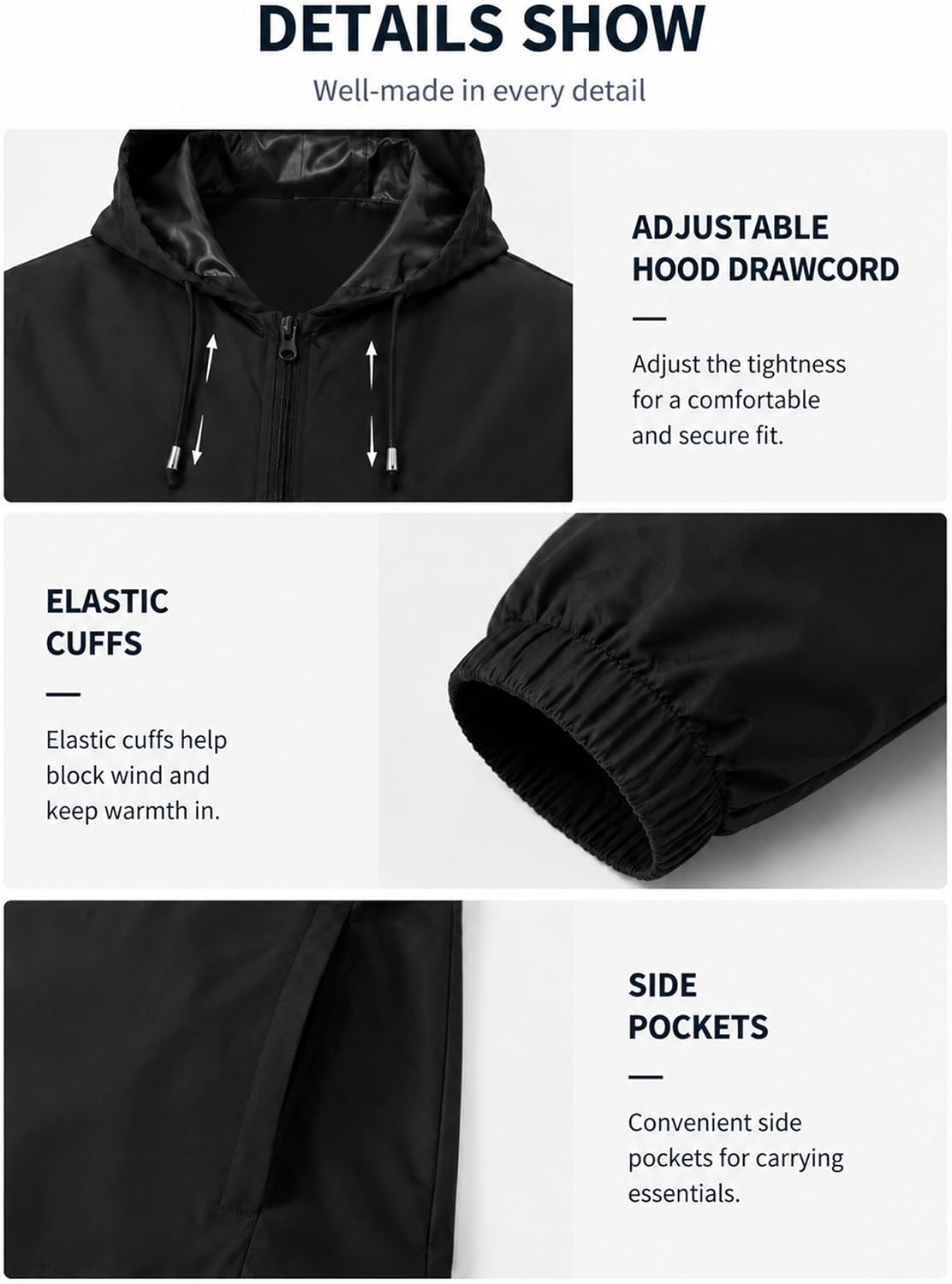 Thumbnail 4 de Uposiut Men's Rain Jacket 10,000 mm H₂O