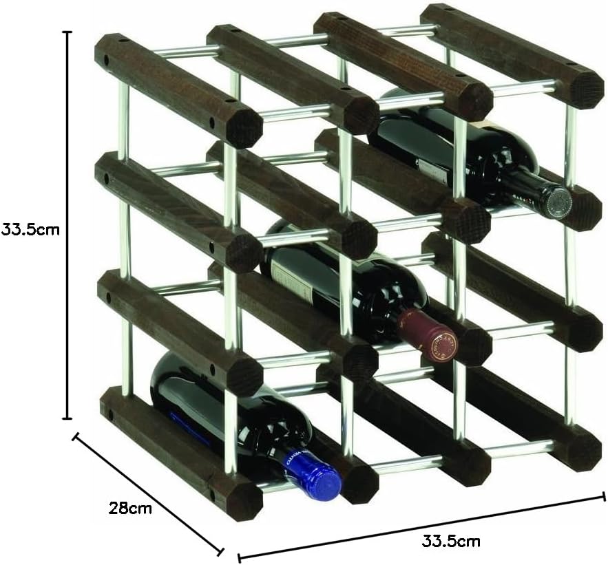 Thumbnail 6 de Foppapedretti Il Cantiniere Wenge'-Alluminio: sostegno modulare per 12 bottiglie in stile legno e alluminio